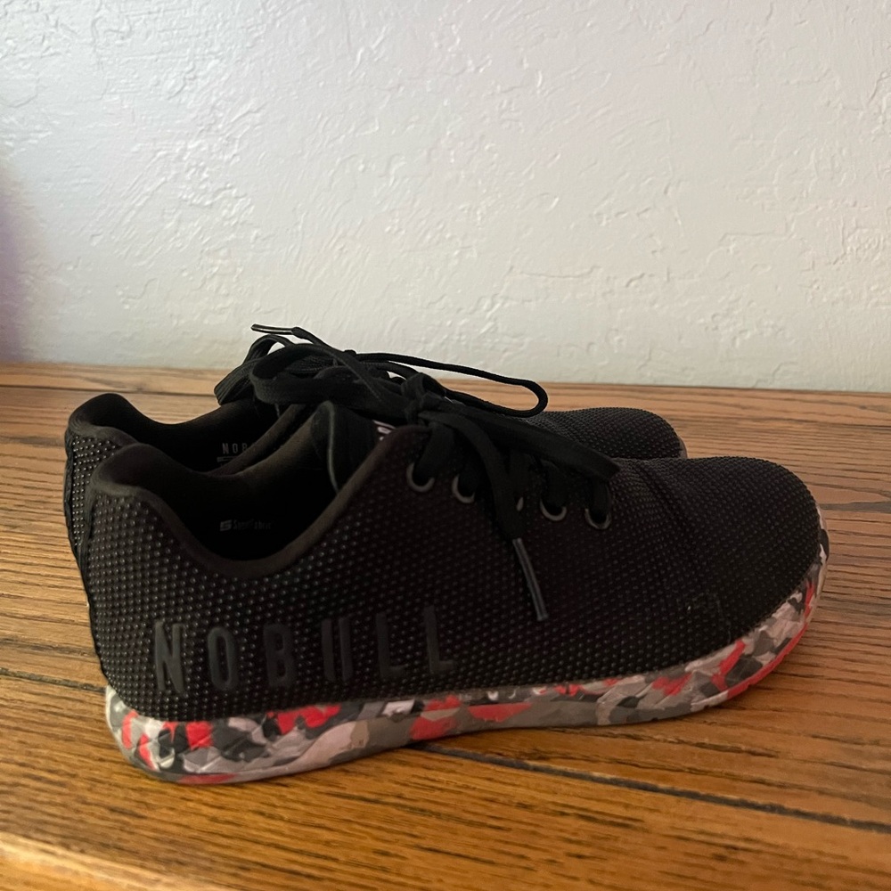 NOBULL Black Trainers with Multicolor Sole